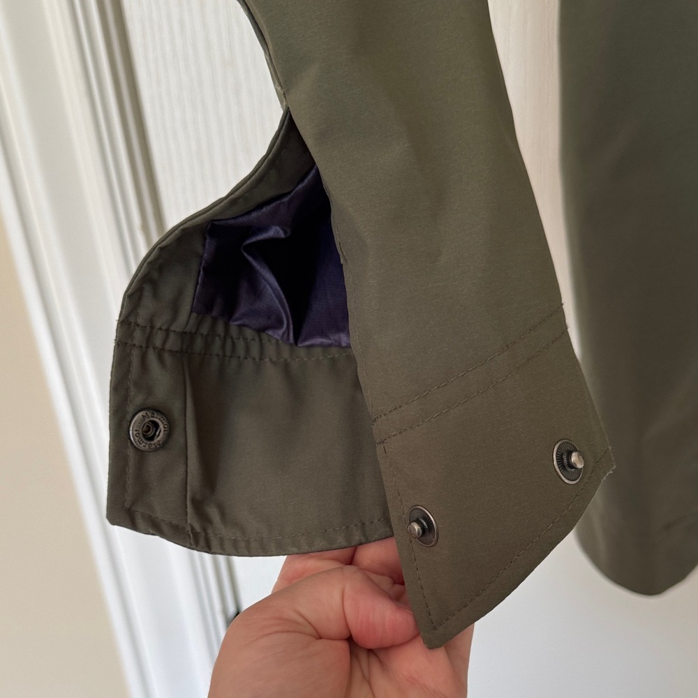 Marmot Forest Green Rain Jacket with Purple Lining - Picture 5 of 13